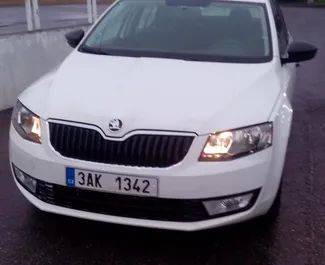 Vista frontale di un noleggio Skoda Octavia a Praga, Cechia ✓ Auto #428. ✓ Cambio Manuale TM ✓ 0 recensioni.