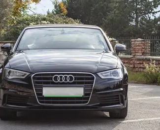 Vista frontale di un noleggio Audi A3 Cabrio in Becici, Montenegro ✓ Auto #2479. ✓ Cambio Automatico TM ✓ 0 recensioni.