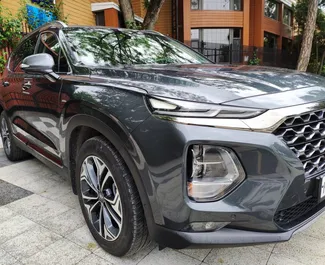 Vista frontale di un noleggio Hyundai Santa Fe a Simferopol, Crimea ✓ Auto #3073. ✓ Cambio Automatico TM ✓ 0 recensioni.