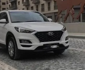 Vista frontale di un noleggio Hyundai Tucson a Baku, Azerbaigian ✓ Auto #3491. ✓ Cambio Automatico TM ✓ 1 recensioni.
