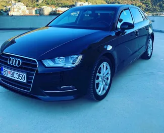 Vista frontale di un noleggio Audi A3 a Rafailovici, Montenegro ✓ Auto #3469. ✓ Cambio Automatico TM ✓ 2 recensioni.