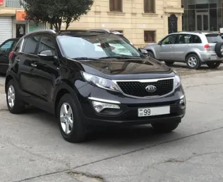 Vista frontale di un noleggio Kia Sportage a Baku, Azerbaigian ✓ Auto #3497. ✓ Cambio Automatico TM ✓ 1 recensioni.