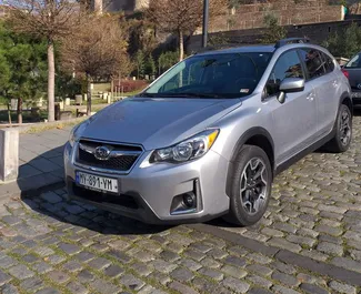 Vista frontale di un noleggio Subaru Crosstrek a Tbilisi, Georgia ✓ Auto #3674. ✓ Cambio Automatico TM ✓ 1 recensioni.