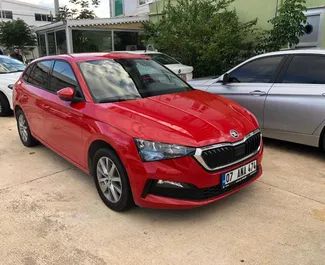 Vista frontale di un noleggio Skoda Scala all'aeroporto di Antalya, Turchia ✓ Auto #3812. ✓ Cambio Automatico TM ✓ 5 recensioni.