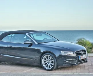 Vista frontale di un noleggio Audi A5 Cabrio a Budva, Montenegro ✓ Auto #4169. ✓ Cambio Automatico TM ✓ 1 recensioni.