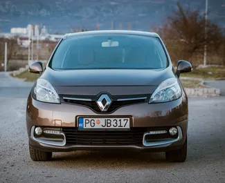 Vista frontale di un noleggio Renault Scenic a Podgorica, Montenegro ✓ Auto #4599. ✓ Cambio Manuale TM ✓ 1 recensioni.