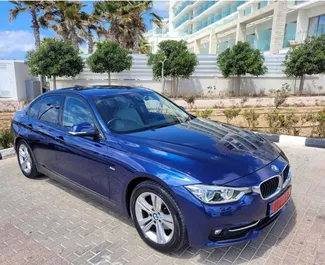 Vista frontale di un noleggio BMW 320d a Paphos, Cipro ✓ Auto #4754. ✓ Cambio Automatico TM ✓ 0 recensioni.