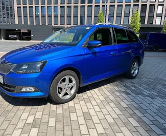 Vista frontale di un noleggio Skoda Fabia Combi a Praga, Cechia ✓ Auto #4893. ✓ Cambio Automatico TM ✓ 0 recensioni.