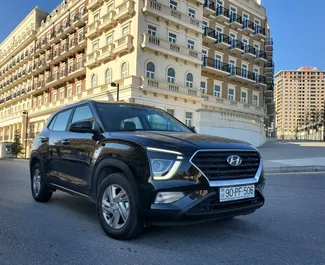 Vista frontale di un noleggio Hyundai Creta all'aeroporto di Baku, Azerbaigian ✓ Auto #5219. ✓ Cambio Automatico TM ✓ 0 recensioni.