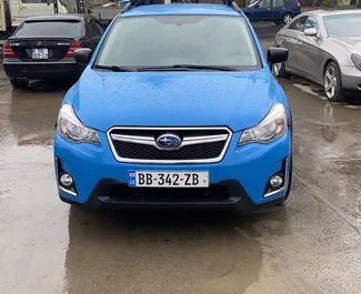 Vista frontale di un noleggio Subaru Crosstrek a Kutaisi, Georgia ✓ Auto #5418. ✓ Cambio Manuale TM ✓ 0 recensioni.