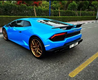 Noleggio Lamborghini Huracan. Auto Premium, Lusso per il noleggio negli Emirati Arabi Uniti ✓ Cauzione di Deposito di 5000 AED ✓ Opzioni assicurative RCT.