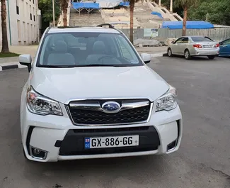 Vista frontale di un noleggio Subaru Forester a Kutaisi, Georgia ✓ Auto #5810. ✓ Cambio Automatico TM ✓ 7 recensioni.