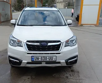 Vista frontale di un noleggio Subaru Forester a Tbilisi, Georgia ✓ Auto #5947. ✓ Cambio Automatico TM ✓ 2 recensioni.