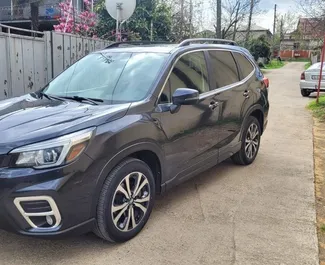 Vista frontale di un noleggio Subaru Forester Limited a Tbilisi, Georgia ✓ Auto #6254. ✓ Cambio Automatico TM ✓ 0 recensioni.