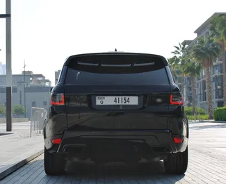 Noleggio auto Land Rover Range Rover Sport 2021 negli Emirati Arabi Uniti, con carburante Benzina e 490 cavalli di potenza ➤ A partire da 1150 AED al giorno.