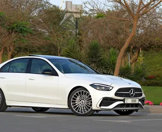 Noleggio auto Mercedes-Benz C200 2023 negli Emirati Arabi Uniti, con carburante Benzina e 350 cavalli di potenza ➤ A partire da 500 AED al giorno.