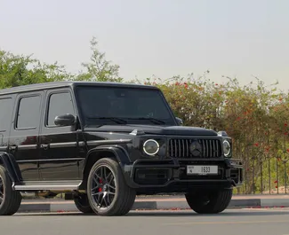 Noleggio Mercedes-Benz G63 AMG. Auto Premium, Lusso, SUV per il noleggio negli Emirati Arabi Uniti ✓ Cauzione di Deposito di 3000 AED ✓ Opzioni assicurative RCT, CDW.