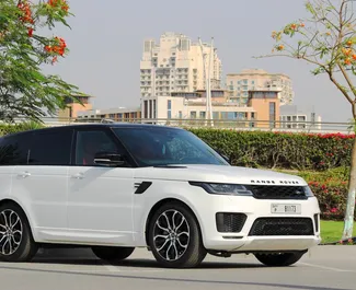 Noleggio auto Land Rover Range Rover Sport 2021 negli Emirati Arabi Uniti, con carburante Benzina e 490 cavalli di potenza ➤ A partire da 850 AED al giorno.