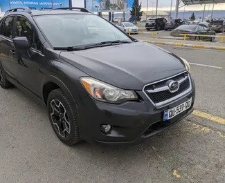 Vista frontale di un noleggio Subaru Crosstrek a Tbilisi, Georgia ✓ Auto #5824. ✓ Cambio Automatico TM ✓ 0 recensioni.