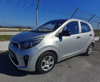 Vista frontale di un noleggio Kia Picanto a Rodi, Grecia ✓ Auto #6248. ✓ Cambio Manuale TM ✓ 1 recensioni.