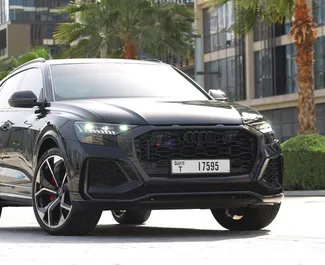 Noleggio auto Audi RS Q8 2022 negli Emirati Arabi Uniti, con carburante Benzina e 591 cavalli di potenza ➤ A partire da 950 AED al giorno.