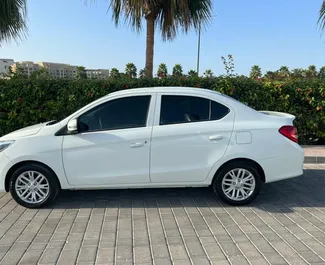 Noleggio auto Mitsubishi Attrage 2023 negli Emirati Arabi Uniti, con carburante Benzina e 245 cavalli di potenza ➤ A partire da 80 AED al giorno.