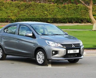 Noleggio auto Mitsubishi Attrage 2023 negli Emirati Arabi Uniti, con carburante Benzina e 100 cavalli di potenza ➤ A partire da 105 AED al giorno.