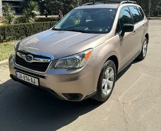 Vista frontale di un noleggio Subaru Forester a Tbilisi, Georgia ✓ Auto #6718. ✓ Cambio Automatico TM ✓ 1 recensioni.