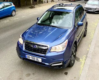 Vista frontale di un noleggio Subaru Forester a Tbilisi, Georgia ✓ Auto #7166. ✓ Cambio Automatico TM ✓ 2 recensioni.