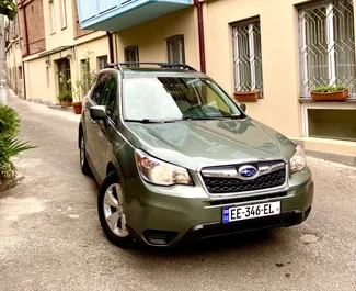 Vista frontale di un noleggio Subaru Forester a Tbilisi, Georgia ✓ Auto #7167. ✓ Cambio Automatico TM ✓ 0 recensioni.