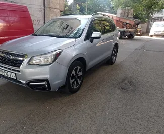 Vista frontale di un noleggio Subaru Forester a Tbilisi, Georgia ✓ Auto #7272. ✓ Cambio Automatico TM ✓ 2 recensioni.