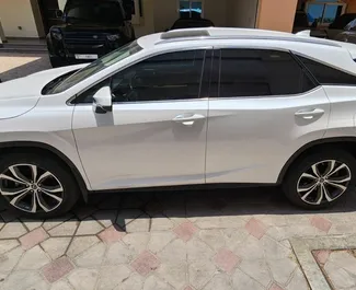 Noleggio Lexus RX 350. Auto Comfort, Premium, Crossover per il noleggio negli Emirati Arabi Uniti ✓ Cauzione di Deposito di 2000 AED ✓ Opzioni assicurative RCT, CDW, SCDW, Passeggeri, Furto, Senza deposito.