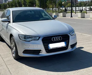 Vista frontale di un noleggio Audi A6 a Tirana, Albania ✓ Auto #7854. ✓ Cambio Automatico TM ✓ 0 recensioni.