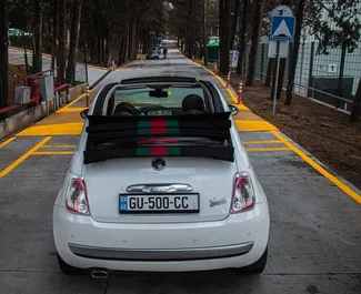 Noleggio Fiat 500 Cabrio. Auto Economica, Comfort, Cabrio per il noleggio in Georgia ✓ Cauzione di Senza deposito ✓ Opzioni assicurative RCT, FDW, Furto, Giovane.