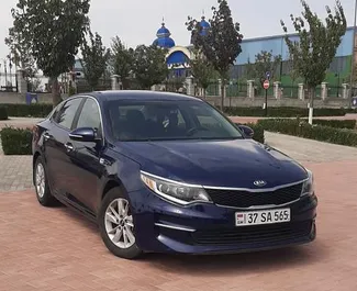 Vista frontale di un noleggio Kia Optima a Yerevan, Armenia ✓ Auto #9125. ✓ Cambio Automatico TM ✓ 0 recensioni.