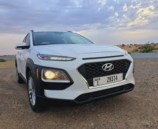 Noleggio auto Hyundai Kona 2019 negli Emirati Arabi Uniti, con carburante Benzina e 150 cavalli di potenza ➤ A partire da 95 AED al giorno.