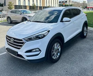 Vista frontale di un noleggio Hyundai Tucson a Durazzo, Albania ✓ Auto #9549. ✓ Cambio Automatico TM ✓ 0 recensioni.