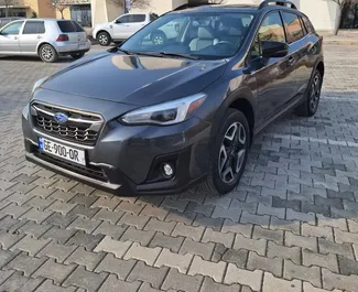 Vista frontale di un noleggio Subaru Crosstrek a Tbilisi, Georgia ✓ Auto #10131. ✓ Cambio Automatico TM ✓ 0 recensioni.