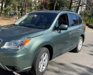 Vista frontale di un noleggio Subaru Forester a Tbilisi, Georgia ✓ Auto #10065. ✓ Cambio Automatico TM ✓ 0 recensioni.