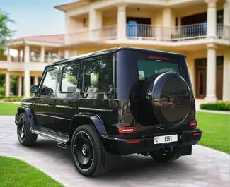 Noleggio Mercedes-Benz G63 AMG. Auto Premium, Lusso, SUV per il noleggio negli Emirati Arabi Uniti ✓ Cauzione di Deposito di 3000 AED ✓ Opzioni assicurative RCT, CDW.