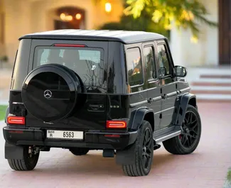 Noleggio Mercedes-Benz G63 AMG. Auto Premium, Lusso, SUV per il noleggio negli Emirati Arabi Uniti ✓ Cauzione di Deposito di 3000 AED ✓ Opzioni assicurative RCT, CDW.