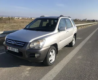 Vista frontale di un noleggio Kia Sportage a Durazzo, Albania ✓ Auto #10698. ✓ Cambio Manuale TM ✓ 0 recensioni.