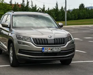 Vista frontale di un noleggio Skoda Kodiaq a Podgorica, Montenegro ✓ Auto #10712. ✓ Cambio Automatico TM ✓ 0 recensioni.