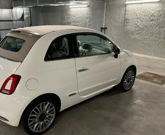 Noleggio Fiat 500 Cabrio. Auto Economica, Comfort, Cabrio per il noleggio in Spagna ✓ Cauzione di Deposito di 400 EUR ✓ Opzioni assicurative RCT, Furto, All'estero.