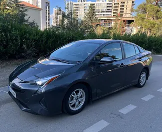 Vista frontale di un noleggio Toyota Prius a Tbilisi, Georgia ✓ Auto #10555. ✓ Cambio Automatico TM ✓ 0 recensioni.