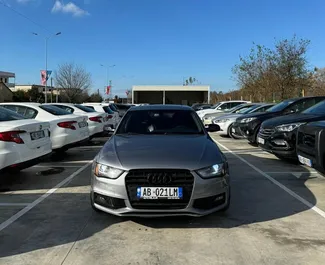 Vista frontale di un noleggio Audi A4 all'aeroporto di Tirana, Albania ✓ Auto #11585. ✓ Cambio Automatico TM ✓ 0 recensioni.