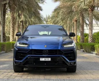 Vista frontale di un noleggio Lamborghini Urus a Dubai, Emirati Arabi Uniti ✓ Auto #11356. ✓ Cambio Automatico TM ✓ 0 recensioni.