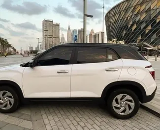 Vista frontale di un noleggio Hyundai Creta a Dubai, Emirati Arabi Uniti ✓ Auto #10150. ✓ Cambio Automatico TM ✓ 0 recensioni.