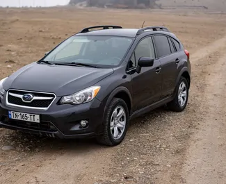 Vista frontale di un noleggio Subaru Crosstrek a Tbilisi, Georgia ✓ Auto #10435. ✓ Cambio Automatico TM ✓ 0 recensioni.