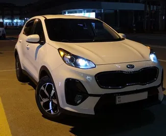 Vista frontale di un noleggio Kia Sportage a Baku, Azerbaigian ✓ Auto #11974. ✓ Cambio Automatico TM ✓ 1 recensioni.